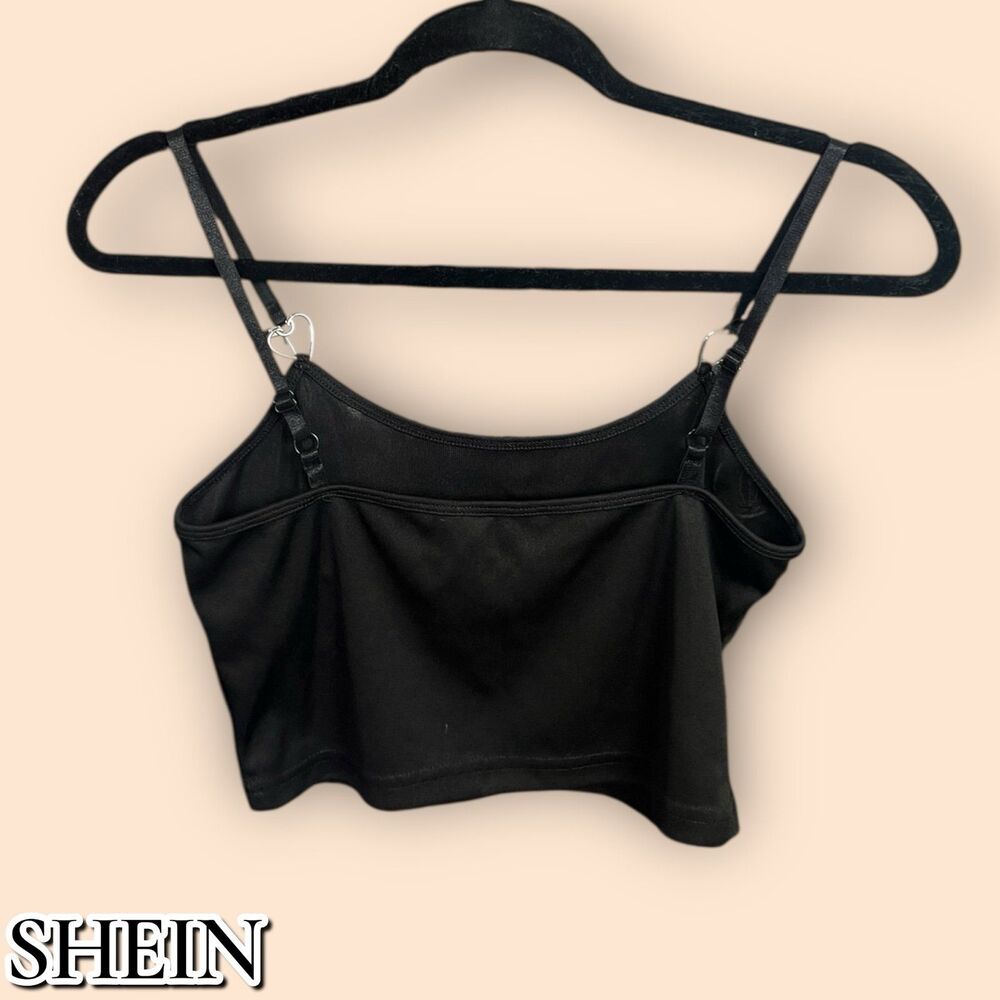 Pre-Owned SHEIN Cropped Cami Tank Top – Black | Size S - Picture 4 of 4